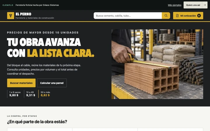 Web de ejemplo El Perno